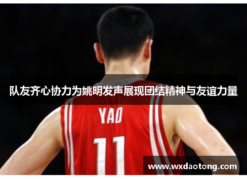 队友齐心协力为姚明发声展现团结精神与友谊力量